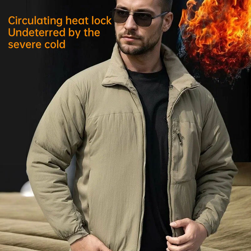 Men's Lightweight Hooded Padded Jacket – Waterproof Windproof Winter Hiking Parka