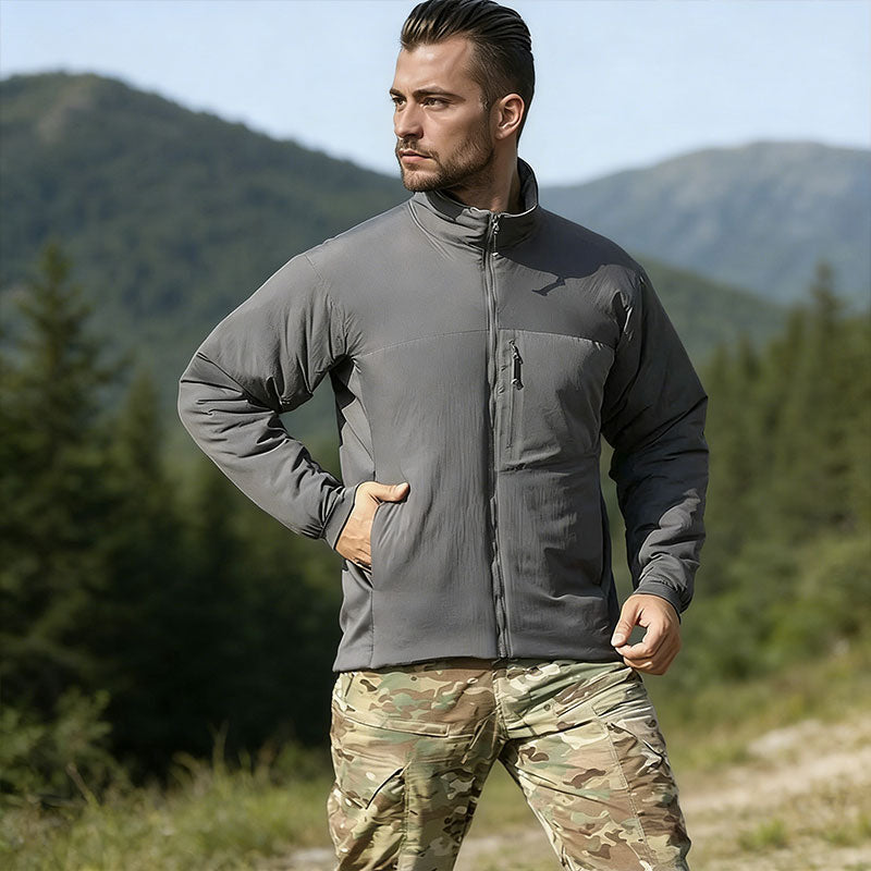 Men's Lightweight Hooded Padded Jacket – Waterproof Windproof Winter Hiking Parka