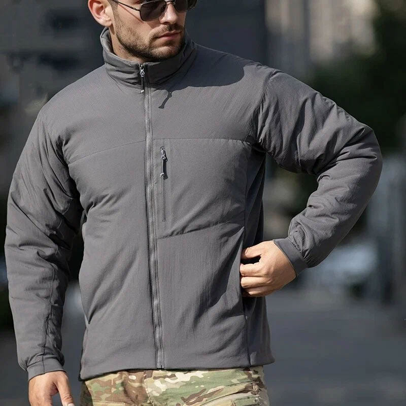Men's Lightweight Hooded Padded Jacket – Waterproof Windproof Winter Hiking Parka